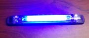 MARINE BOAT RV PART LED 7" LONG RAIL LIGHT BLUE PC CONNECT UP TO